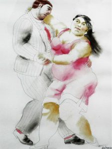 Tango-dancers-pencil-and-watercolor-on-paper-40x29.5-cm-2010