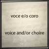Voice and/or choire